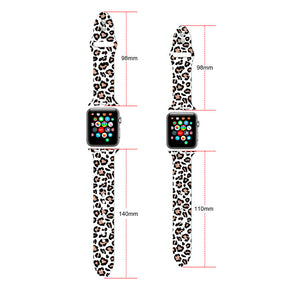 Fashion Leopard Pattern Silicone Watchband for Apple Watch SE & Series 6/5/4/3/2/1-B21