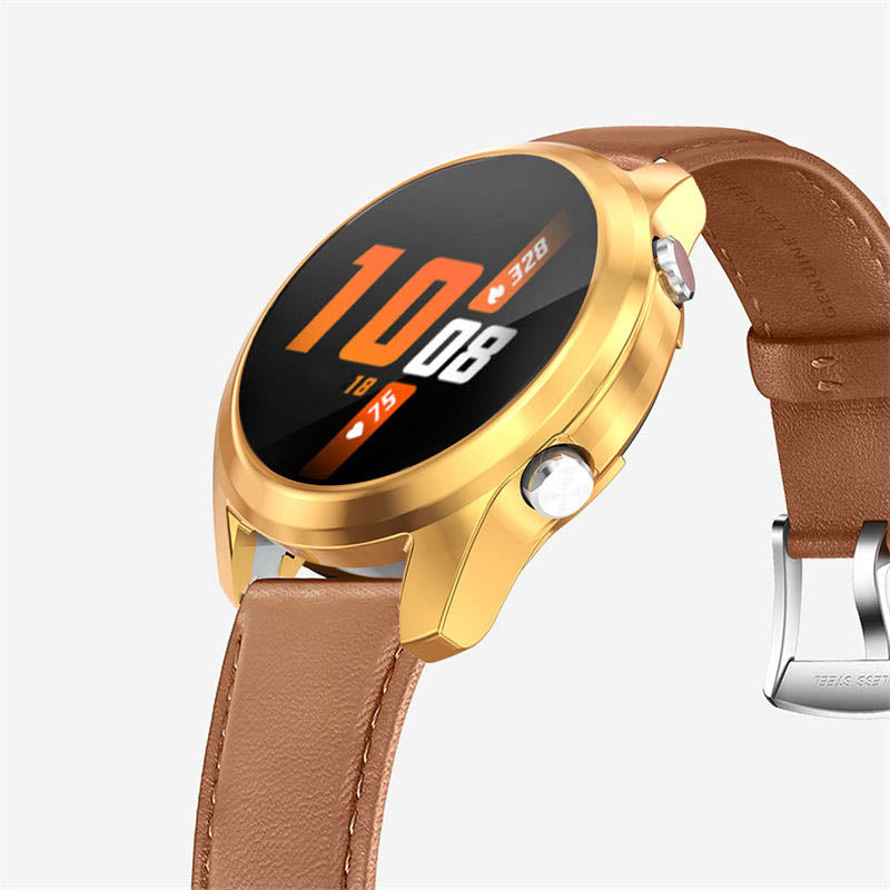 TPU Screen Protector Case For Huawei Watch GT2 42mm&46mm with HD Tempered Glass-RoseGold