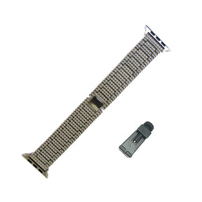 JZ Stainless Steel Watch Band Adjustable Wristbands for Apple IWatch Series SE/1/2/3/4/5/6 For Women-Silver