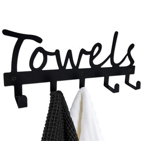 Aesthetic Bathroom Towel Rack for Wall Mount Space Saving Towel Holder 5 Hooks