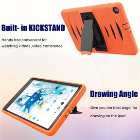 Shock Wave Kickstand Case Anti-Fall Protection For Samsung Tab A 10.1 T510/T515(2019)-Orange