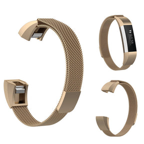 Magnetic Milanese Stainless Steel Strap  For Fitbit Alta/Alta HR Fashion Accessorie-Champagne