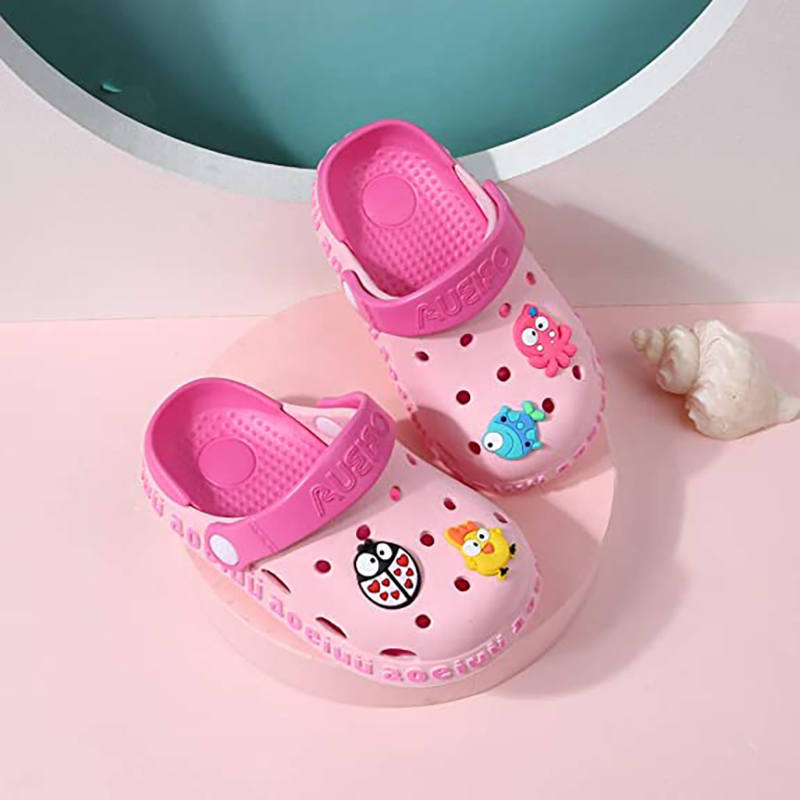 Toddler Sandals Boys Girls Cute Cartoon Kids Slippers-Pink