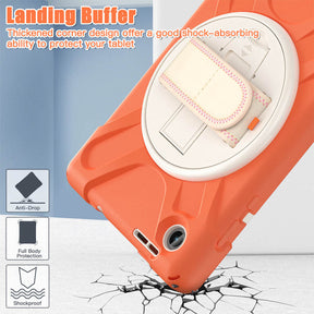 Tablet Case Heavy Duty with Swivel Stand for Lenovo Tab M8 4th Gen-Orange