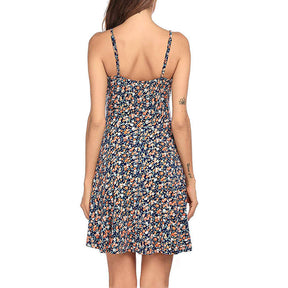 Womens Dress Sleeveless Floral Beach Summer Sundress-Pattern4