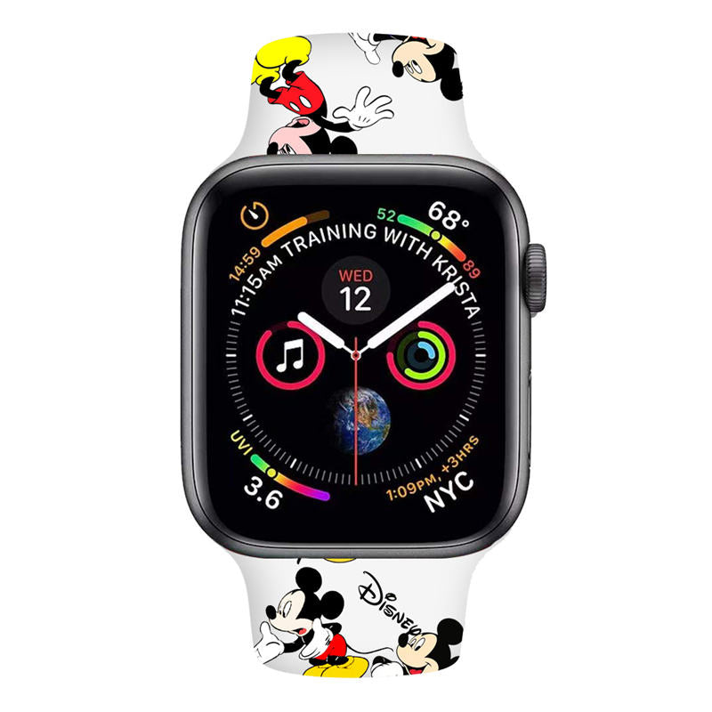 Soft Silicone Cartoon Mickey Mouse Bands for Apple Watch Series SE/6/5/4/3/2/1-C11