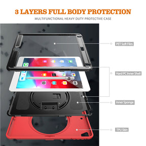 Spider Man 3-Layer Multi-Function Case With Pencil Holder+Cap For iPad 5/6 iPad Air1/2 iPad Pro 9.7-Red
