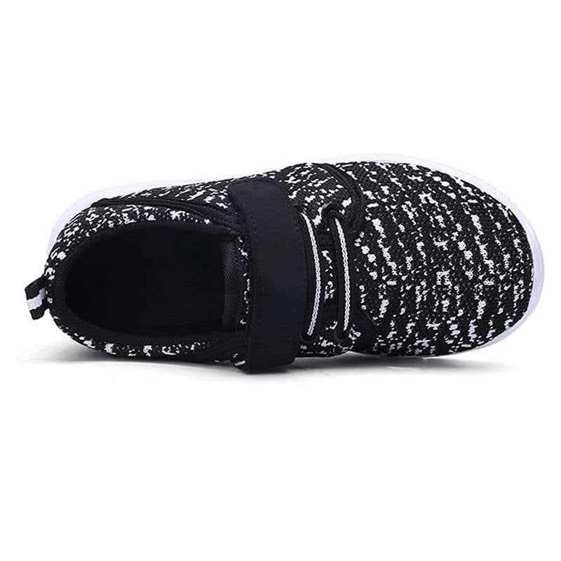 Kids Lightweight Breathable Running Sneakers Sport Casual Shoes for Boys Girls-Black