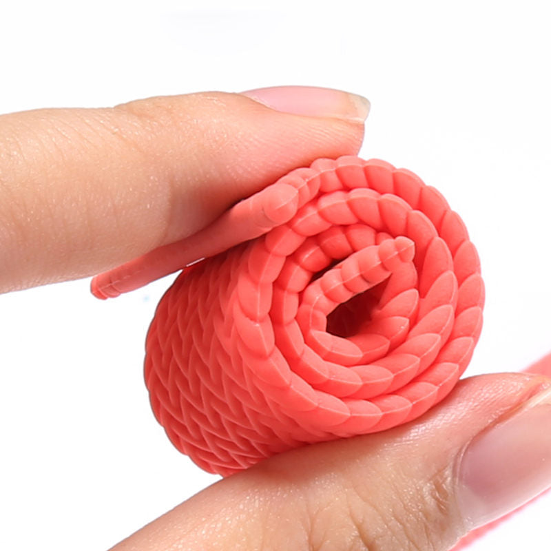 Soft Silicone Solo Loop Braided Wristbands Replacement Strap for iWatch Series SE/6/5/4/3/2/1-FreshPink