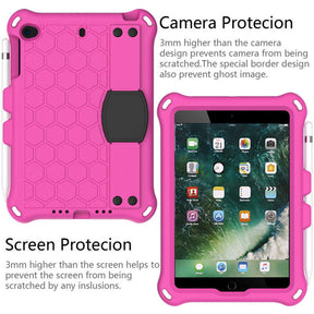 Hive iPad Case For iPad Mini 1/2/3/4/5 Durable Stand Cover With Shoulder Strap-RoseBlack