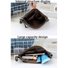Leather Clutch Small Envelope Crossbody Bags for Women-DarkGreen