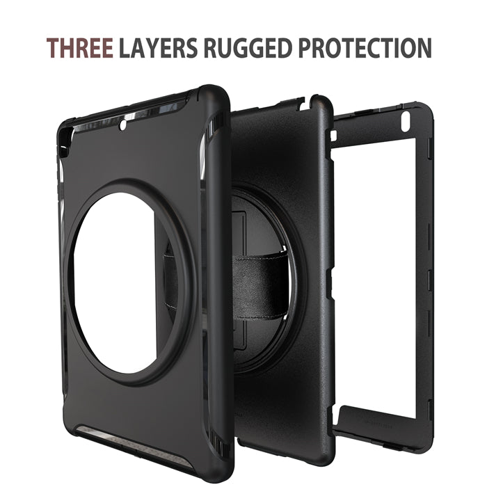 Spider Man 3-Layer Multi-Function Case Hand Strap Tablet Shell For iPad 5/6 iPad Air1/2 iPad Pro 9.7-Black