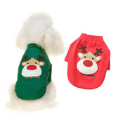 2 Pcs Reindeer Dog Shirts Stretchy Winter Warm Pet Apparel for Christmas