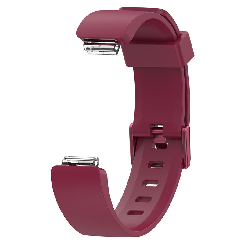 Soft Silicone Wristband Replacement Sports Watch Band For Fitbit Inspire/Inspire HR/ACE 2 -Wine Red