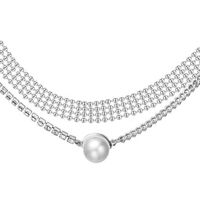 Simple Multilayer Pearl Pendant Necklace For Women