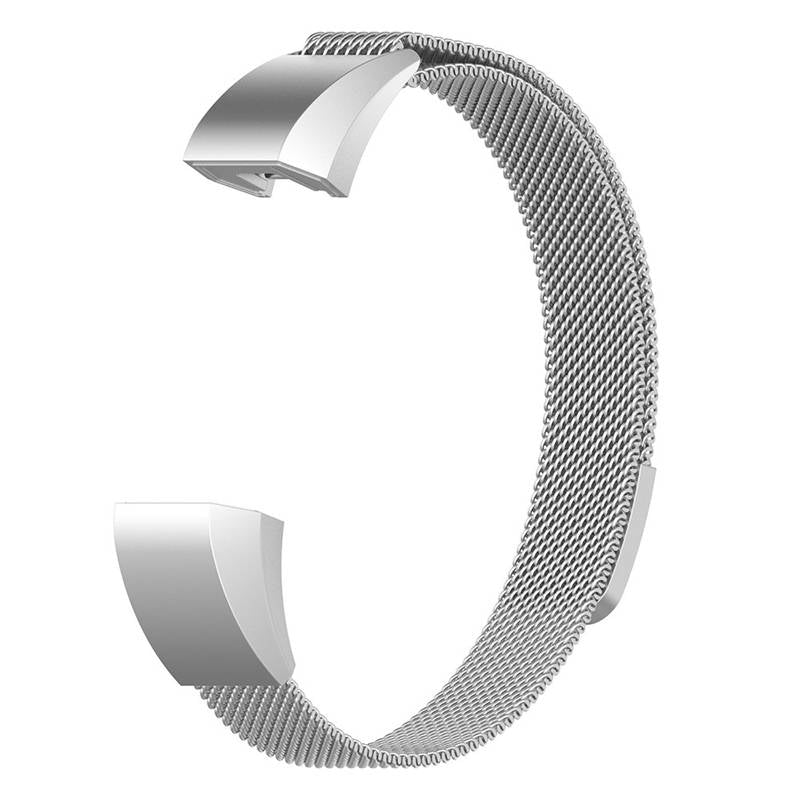 Magnetic Milanese Stainless Steel Strap  For Fitbit Alta/Alta HR Fashion Accessorie-Silver