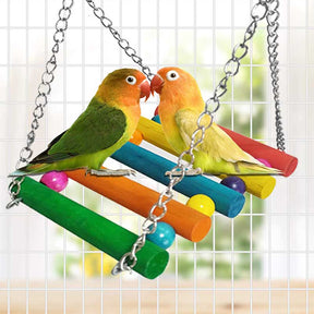 13 Pcs Bird Swing Toy Parrot Chew Hanging Perches with Bells