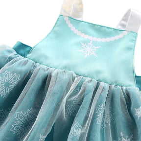 Girls Princess Apron Strap Dress Backless Smock-Aisa