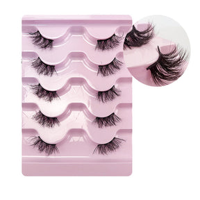 Half Lashes Natural Looking Cat Eye Fluffy 3D Curly False Eyelashes-36