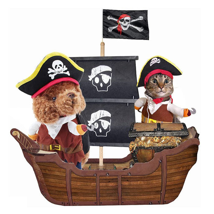 Pet Halloween Funny Costumes for Dog Cat Buccaneer