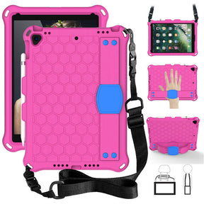 Hive iPad Case For iPad Pro/Air 10.5/iPad 10.2 Durable Stand Cover With Shoulder Strap-RoseBlue