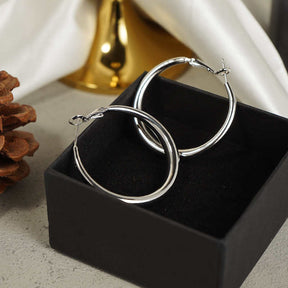 Simple Round Hoop Earrings for Women Girls