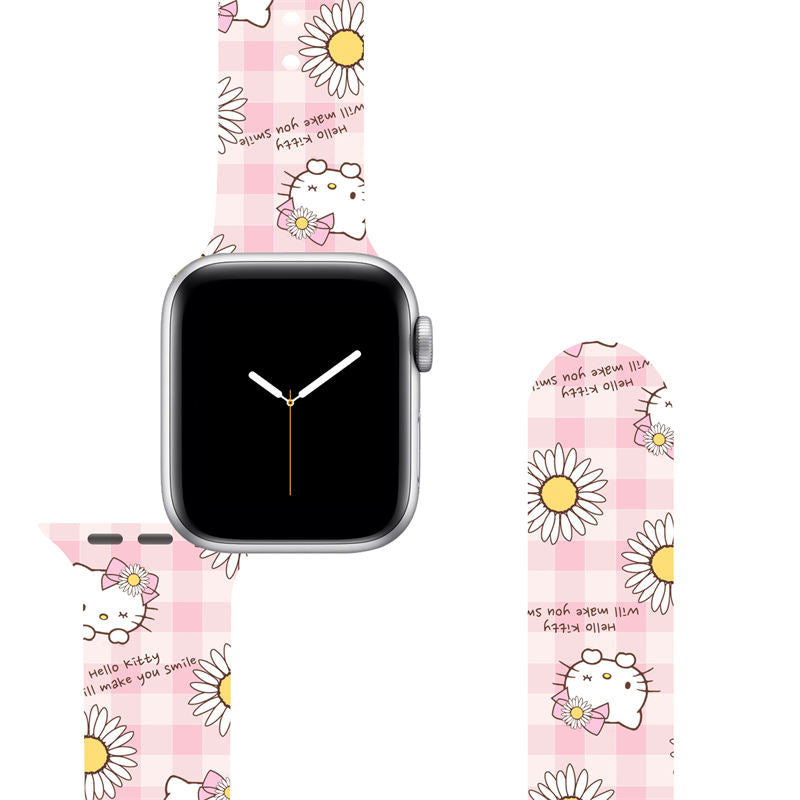 Silicone Printed Watch Band HelloKitty for iWatch Series SE/6/5/4/3/2/1