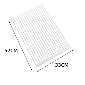Over The Sink Multipurpose Roll-Up Dish Drying Rack 52*33CM-White