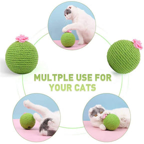 Cactus Cat Scratcher Balls Interactive Tilting Toys for Cats and Kittens