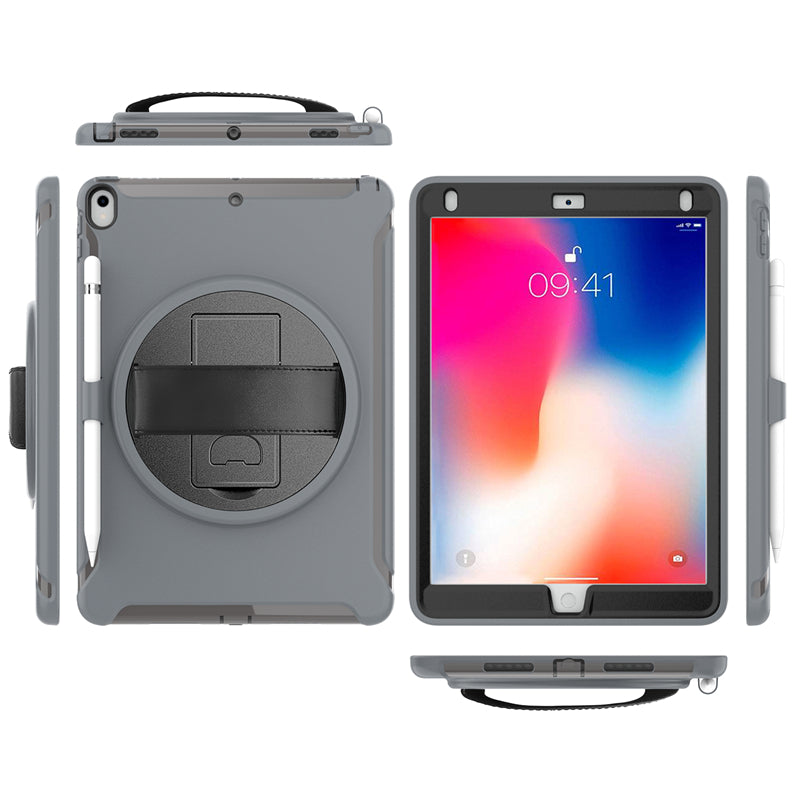 Spider Man 3-Layer Multi-Function Case With Pencil Holder For iPad Air 3/iPad Pro 10.5-Gray