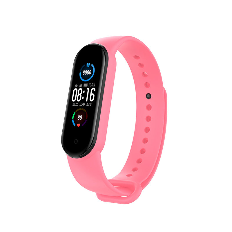 Xiaomi Band 5 Watch Bands Silicone Quick Release Strap Waterproof Replacement Wristband For Women-Rose Pink