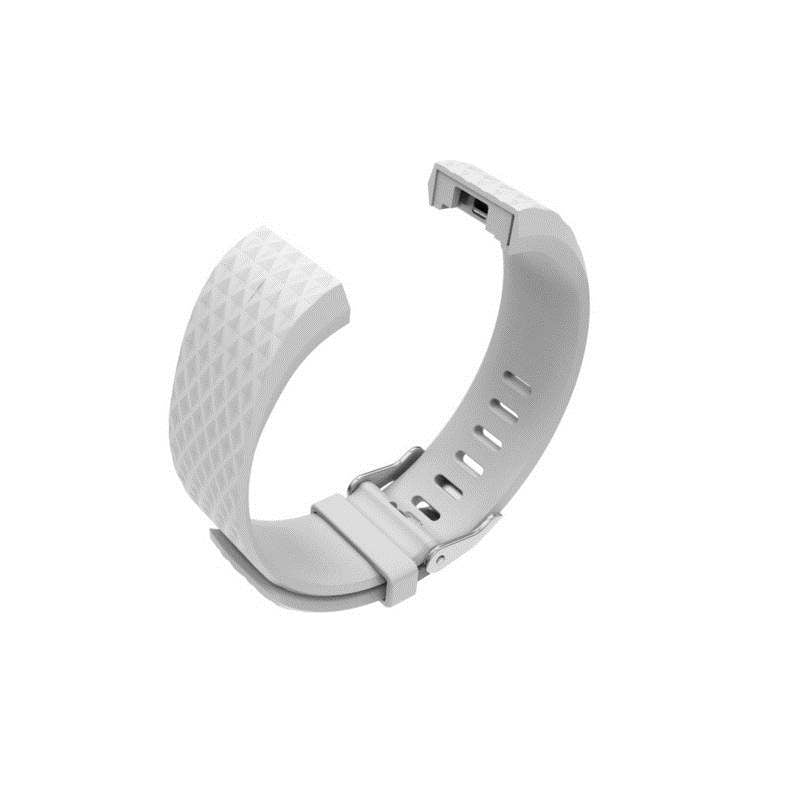 Silicone Replacement Strap Wrist Accessories For Fitbit Charge 2 -White