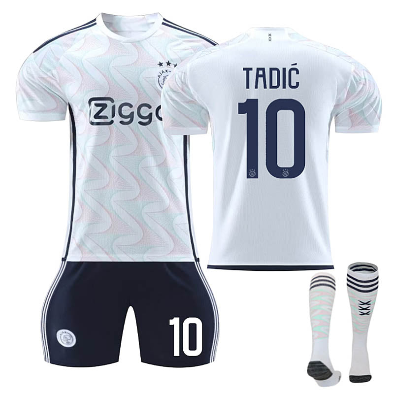 Ajax Away Jersey TADIC #10 Soccer Jersey Kids Adult 3-Pieces Jersey Kits