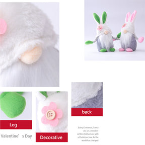 2Pcs Easter Plush Bunny Gnome Holiday Gift Home Decoration