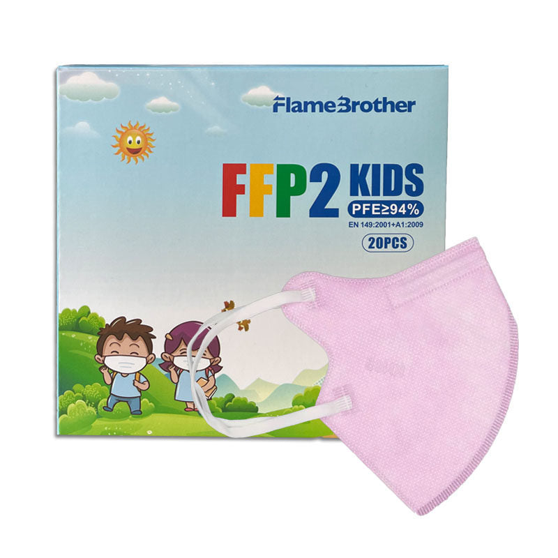 20Pcs FFP2 Face Mask for Kids-Pink