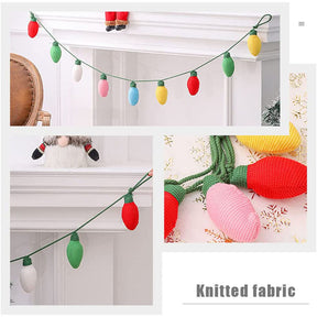 DIY Colorful Light Bulbs Knitted Hanging Ornaments for Xmas Tree