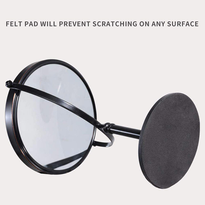 6in Standing Mirror Dual-Sided Magnifying Makeup Mirror-Black