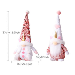 2Pcs Unicorns Gnomes Plush Doll Birthday Party Decoration Gift