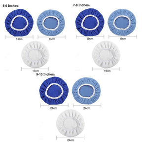 9PCS Waxers Bonnet Set Car Polishing Pads for Orbital Buffer Polisher