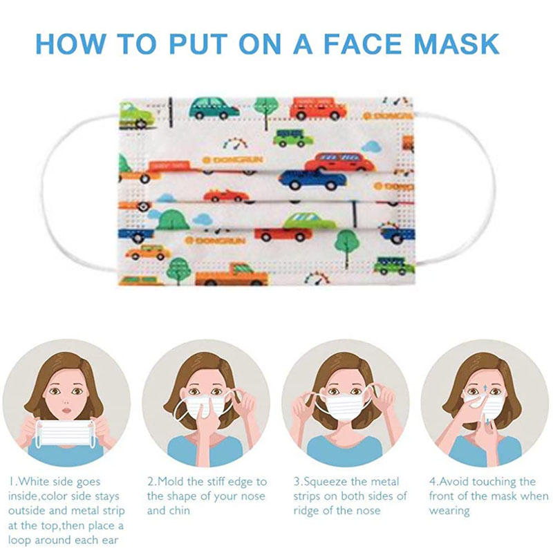 50Pcs Disposable Face Masks-Small Car