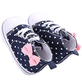 Infant Canvas Soft Sole Anti-Slip Sneakers Toddler Love Print Shoes For Boys Girls-White