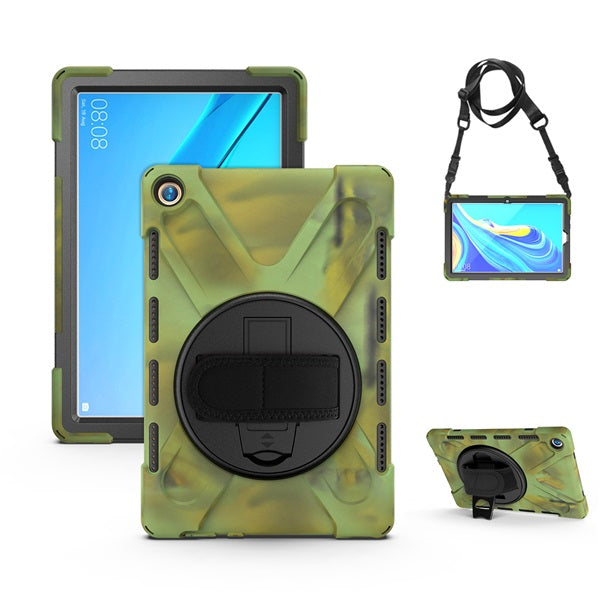 OnePiece Tablet Case Bulit-in Kickstand/Hand+Neck Strap For Huawei MatePad Pro 5G 10.8 2020-Camouflage