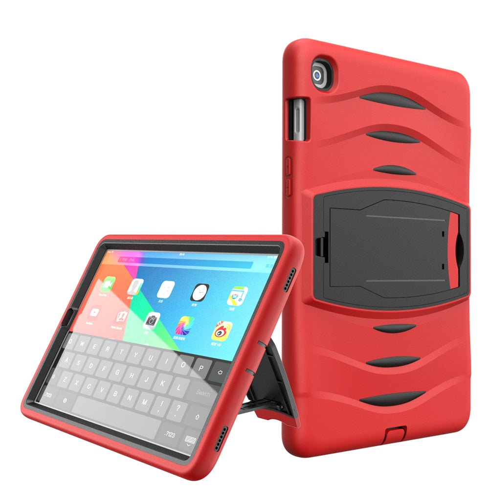 Shock Wave Kickstand Case Anti-Fall Protection For Samsung Tab S5E 10.5 T720/T725(2019)-Red