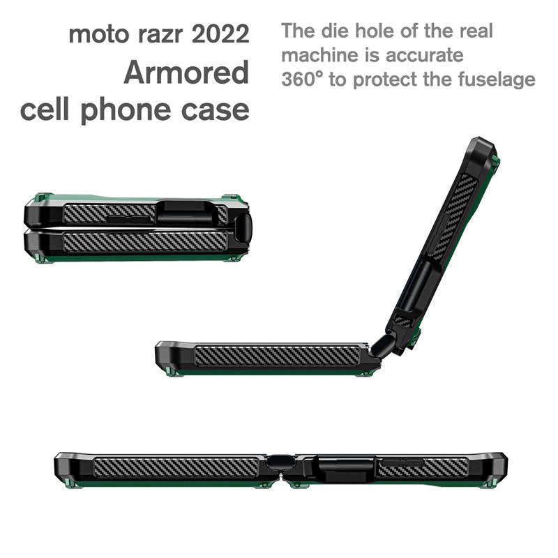 Armorer Full-Body Rugged Protection Case for Moto RAZR 5G Flip Phone 2022-ArmyGreen