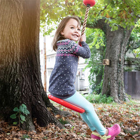 Climbing Rope Platform Disc Swing Set Includes Free Hanging Strap Carabiner-Green