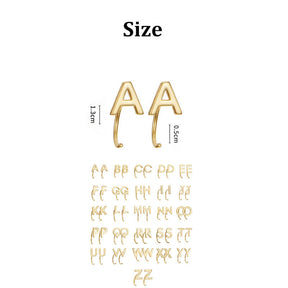 Alphabet Letter Earrings Personalized Initial Stud for Ladies Girls-X