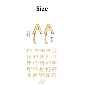 Alphabet Letter Earrings Personalized Initial Stud for Ladies Girls-K