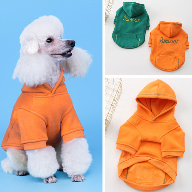 2 Pcs Dog Hoodie with Pockets Warm Thicken Puppy Sweaters for Winter