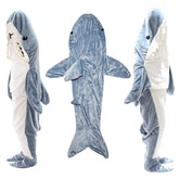 Shark Wearable Blanket for Adult Super Soft Cozy Flannel Hoodie