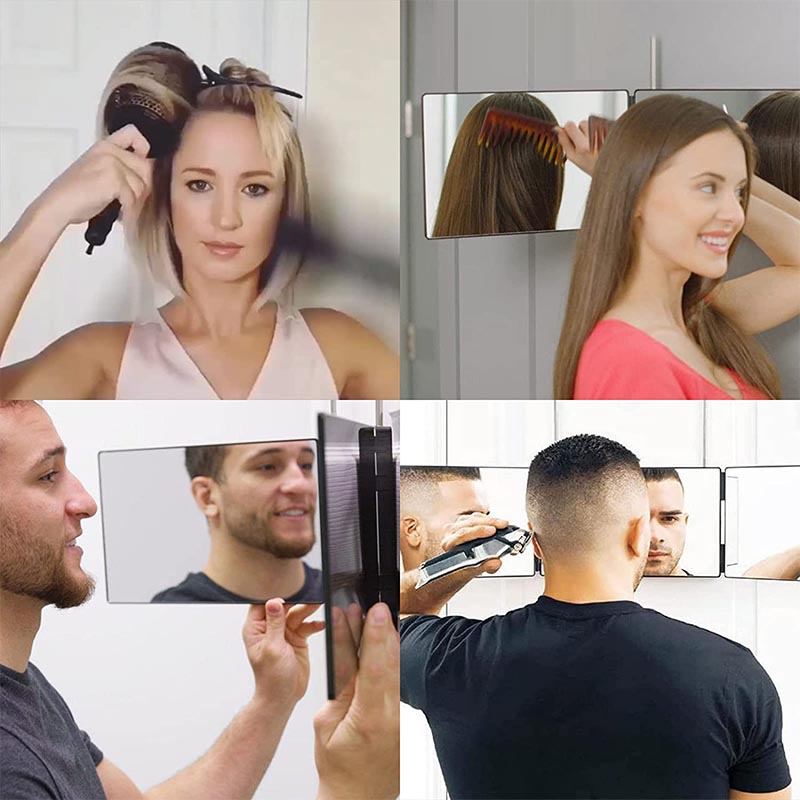 Home & Living3 Way Mirror with Height Adjustable Hook for Makeup Hair Styling